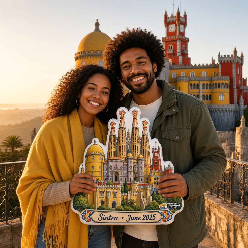 Pena Palace Pillow — travel couple