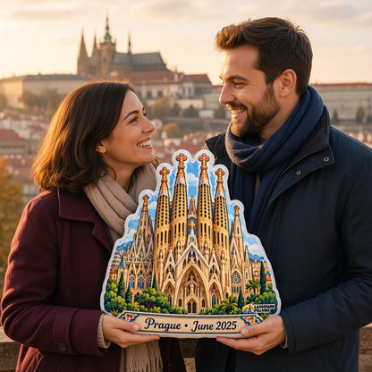 Prague Castle Pillow — travel couple