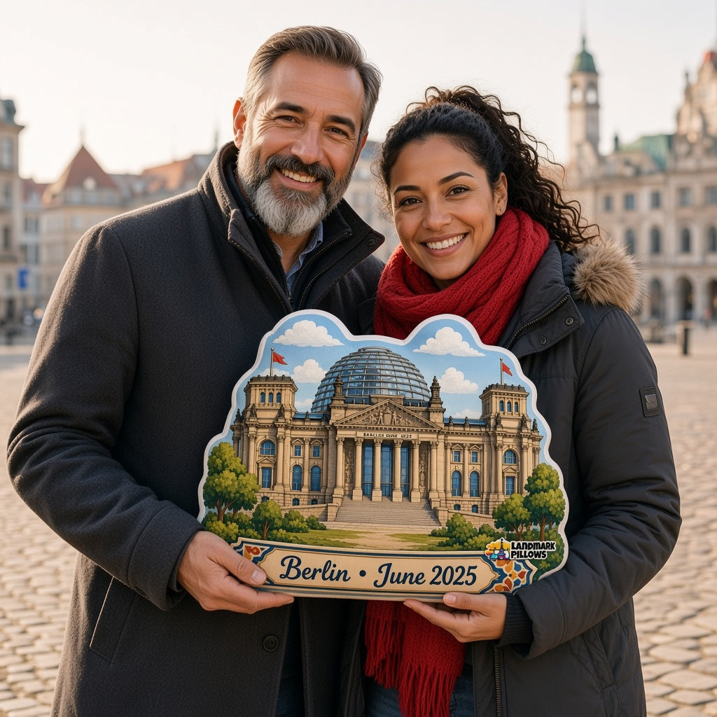 Reichstag Pillow â€” travel couple