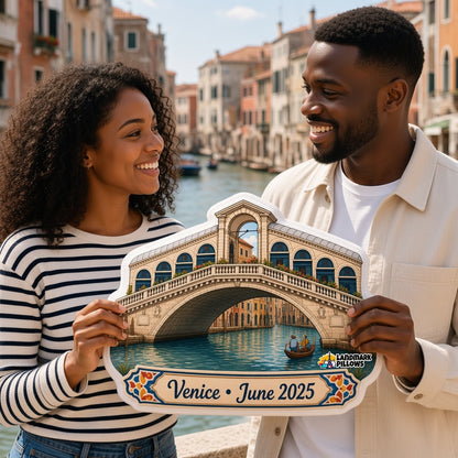 Rialto Bridge Pillow — travel couple