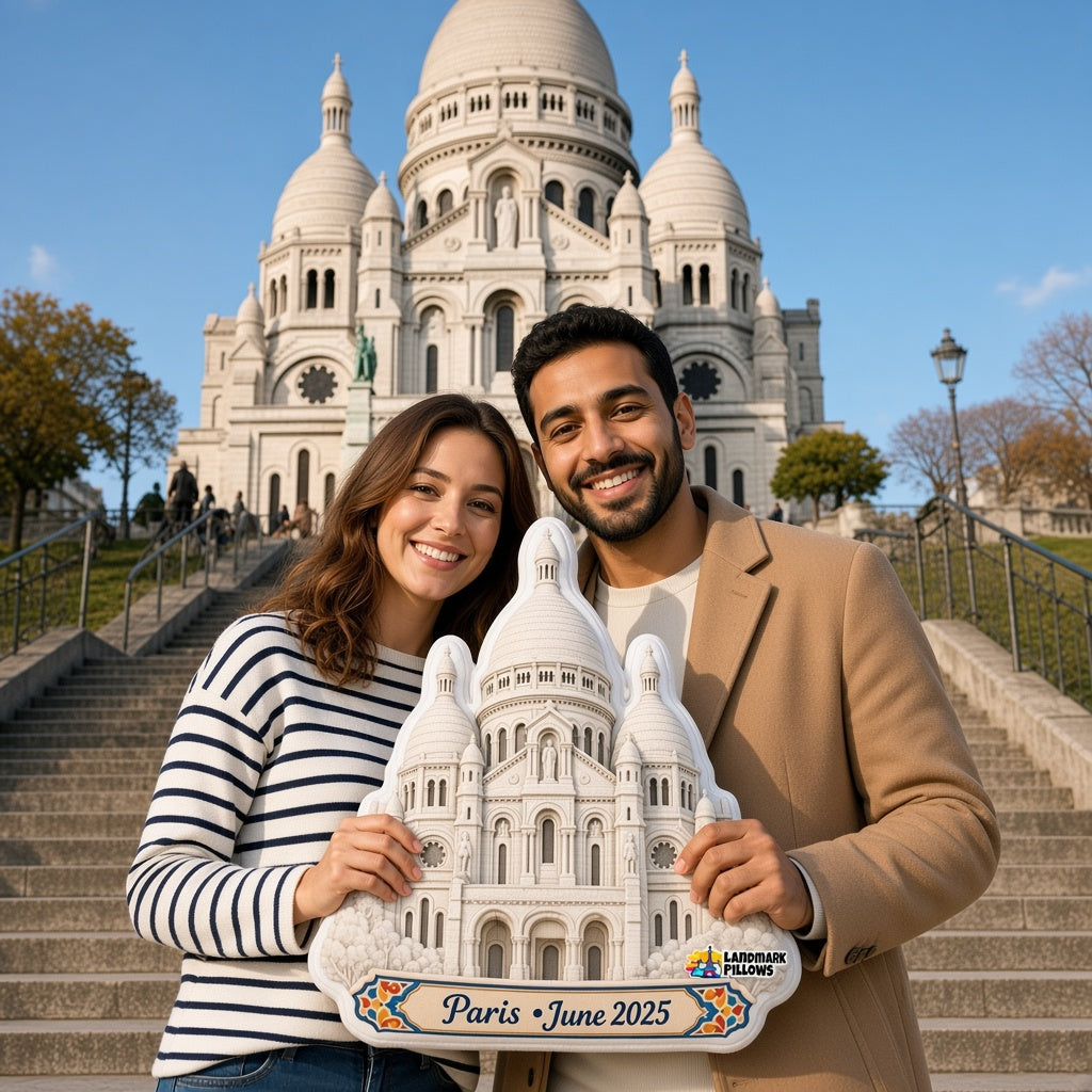 Sacré-Cœur Pillow — travel couple