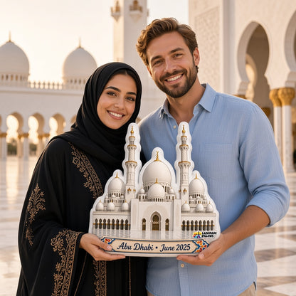 Sheikh Zayed Grand Mosque Pillow — travel couple