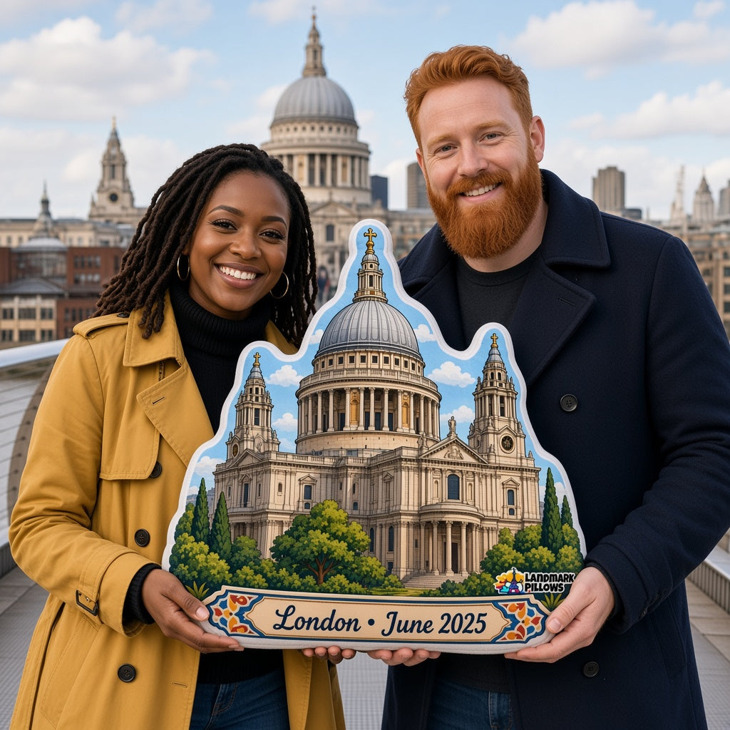 St. Paul's Cathedral Pillow — travel couple