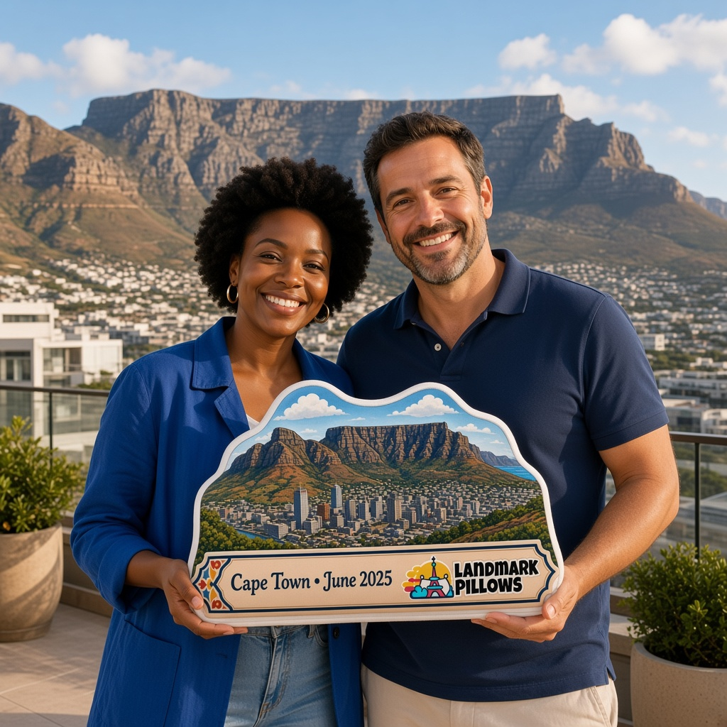 Table Mountain Pillow with travelers