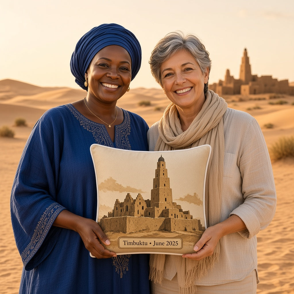 Timbuktu Pillow — travel couple