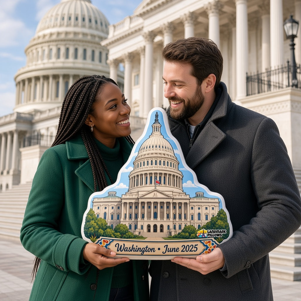 United States Capitol Pillow — travel couple