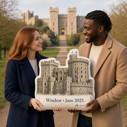 Windsor Castle Pillow — travel couple