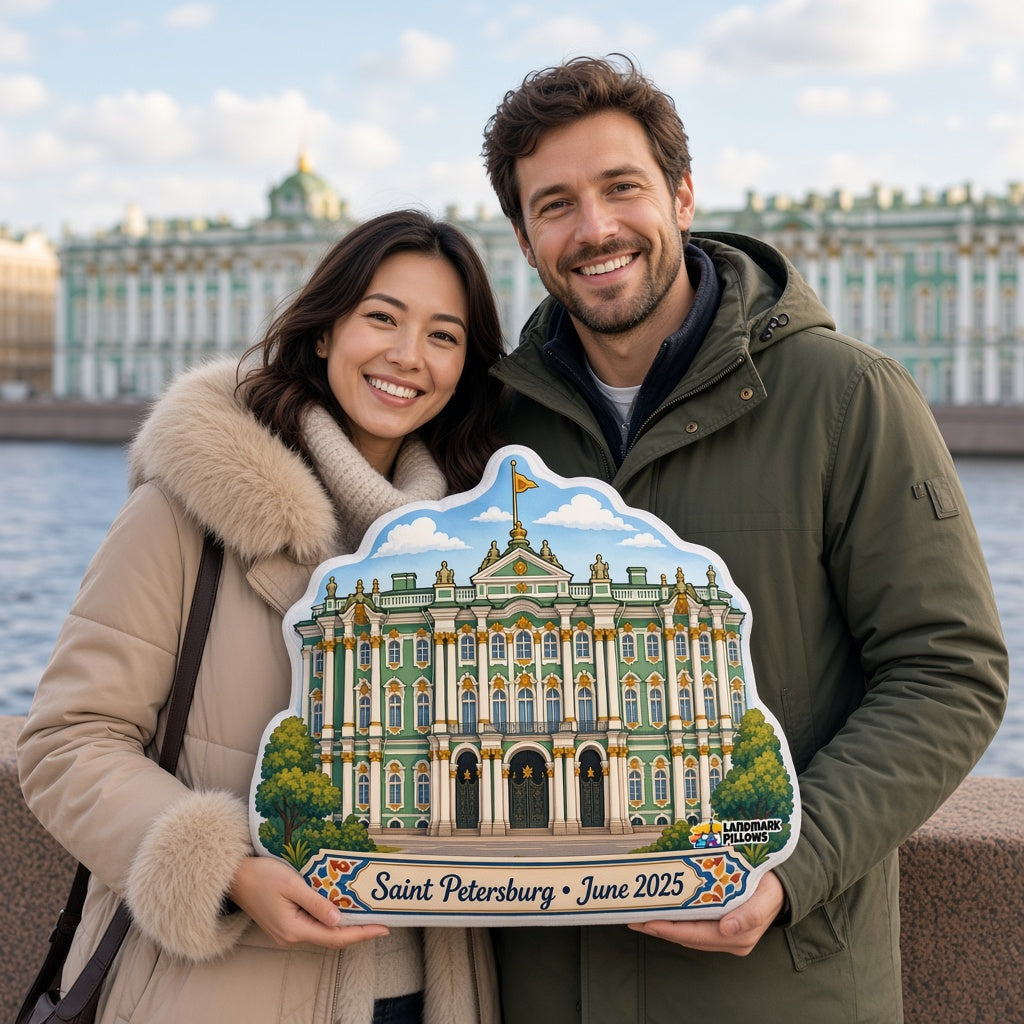 Winter Palace Pillow — travel couple