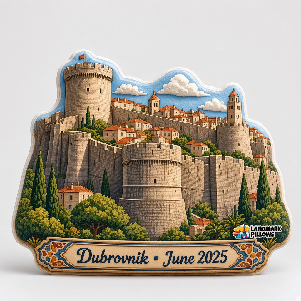 Church of Saint Sava Pillow — personalization plaque detail