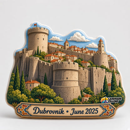 Church of Saint Sava Pillow — personalization plaque detail