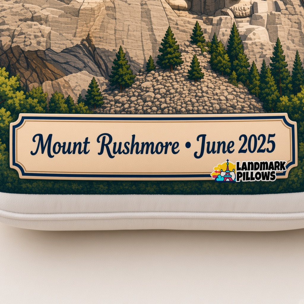 Mount Rushmore Pillow personalization