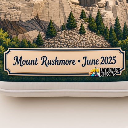 Mount Rushmore Pillow personalization