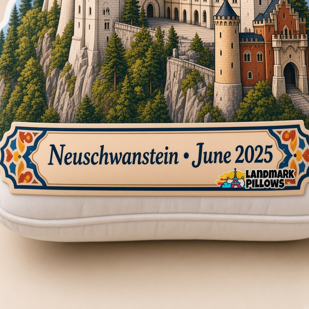 Neuschwanstein Castle Pillow personalization