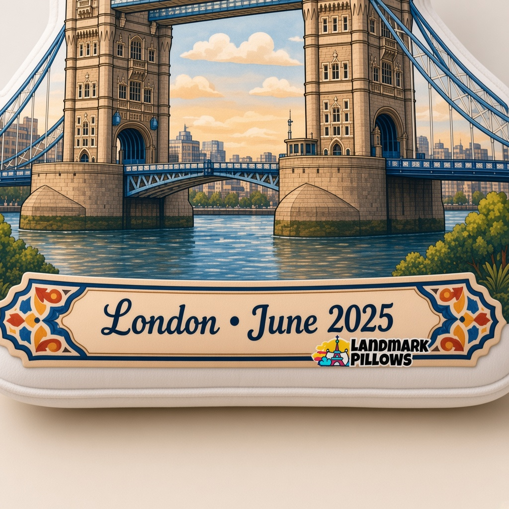 Tower Bridge Pillow personalization