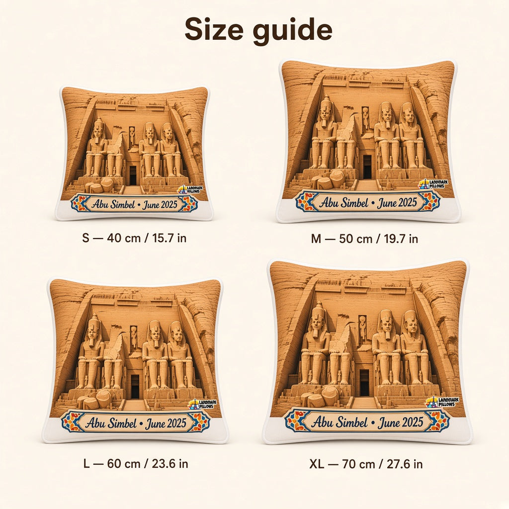 Abu Simbel Pillow — size guide