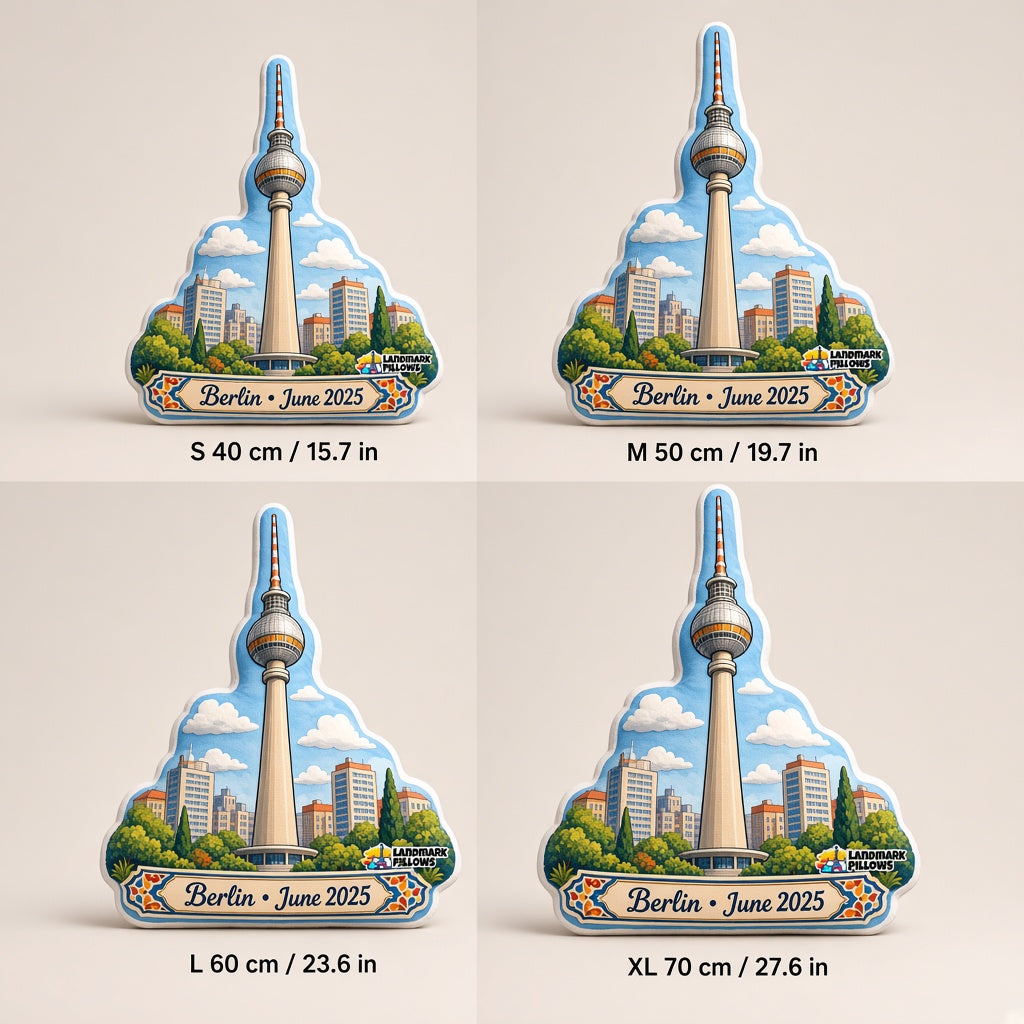 Berliner Fernsehturm Pillow — size guide