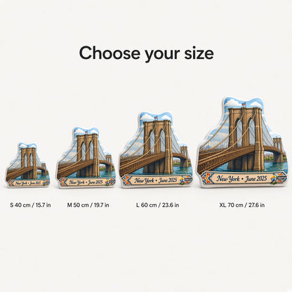 Brooklyn Bridge Pillow — size guide