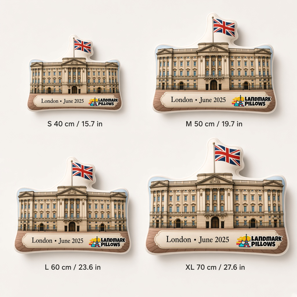 Buckingham Palace Pillow size guide
