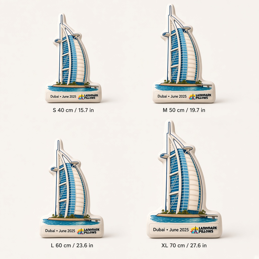 Burj Al Arab Pillow size guide