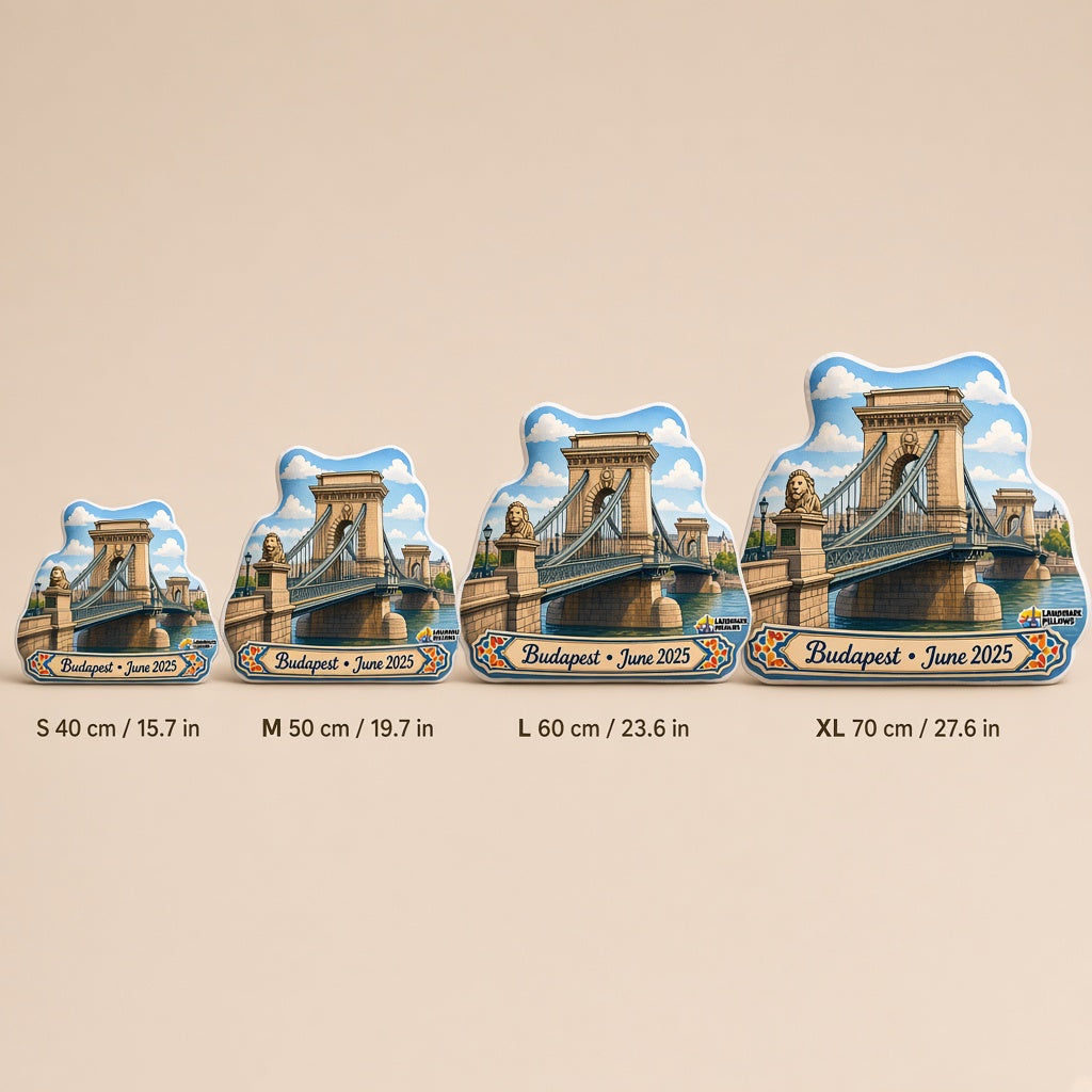 Chain Bridge Pillow â€” size guide