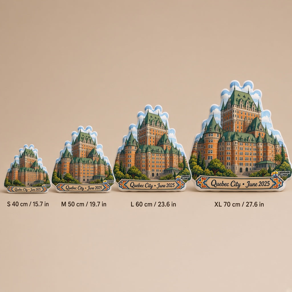 Château Frontenac Pillow â€” size guide
