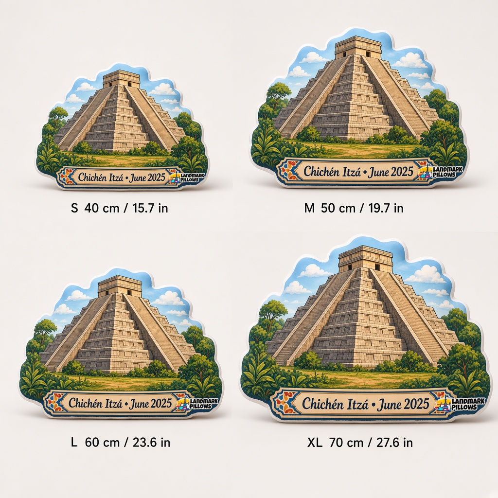 Chichén Itzá Pillow size guide