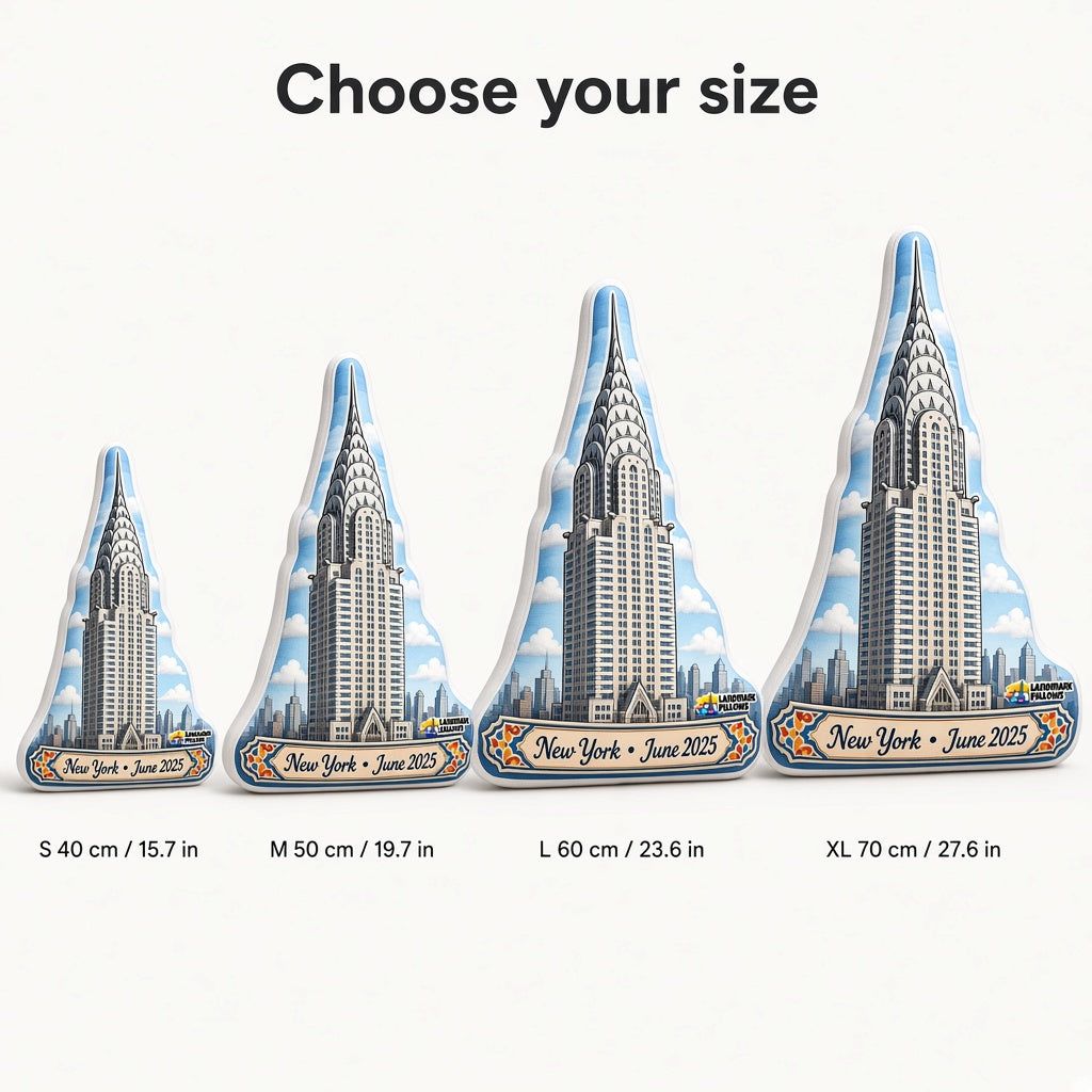 Chrysler Building Pillow — size guide