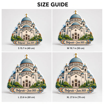Church of Saint Sava Pillow — size guide