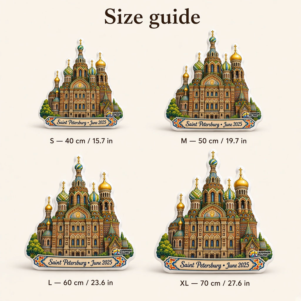 Church of the Savior on Spilled Blood Pillow — size guide
