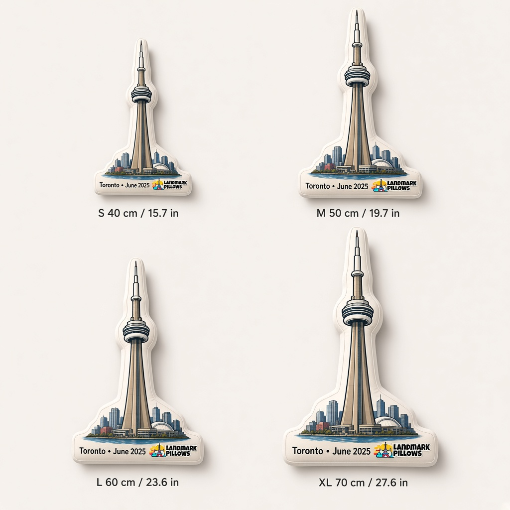 CN Tower Pillow size guide