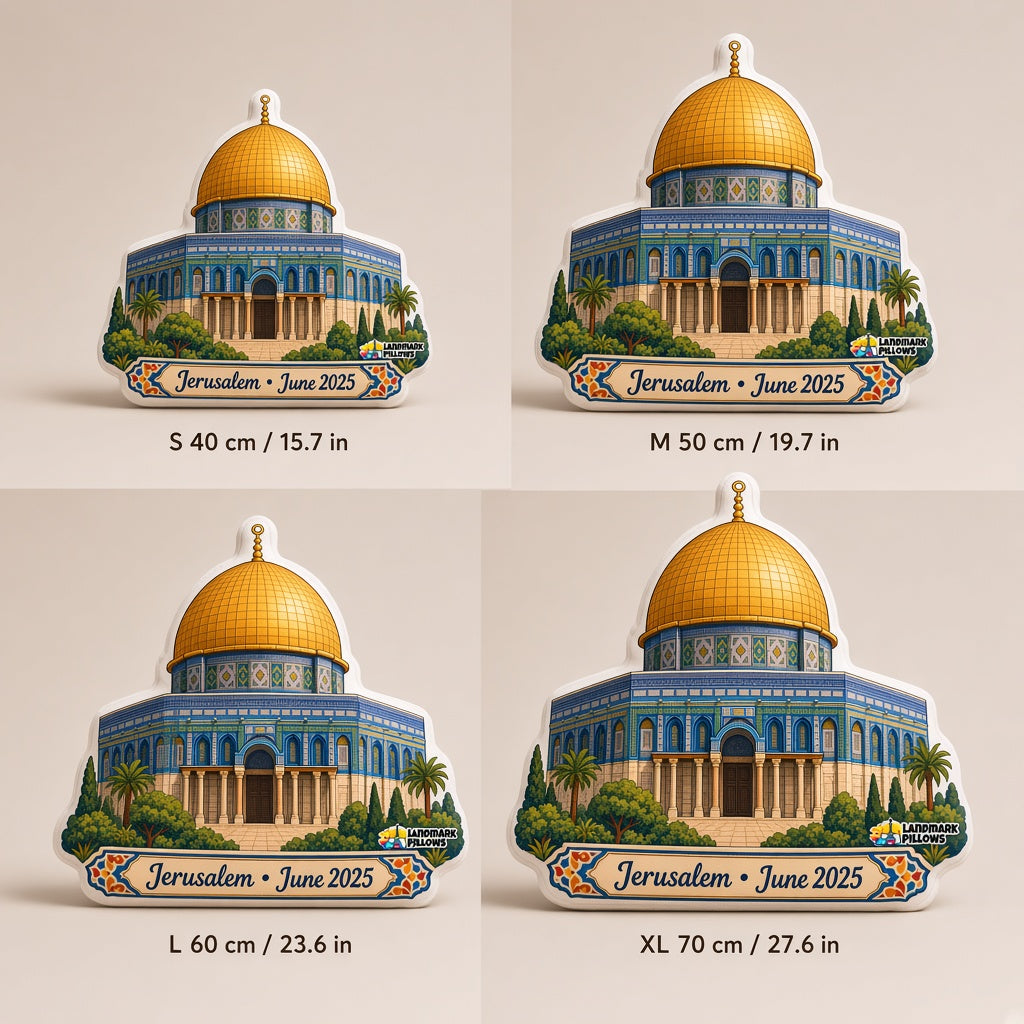 Dome of the Rock Pillow — size guide