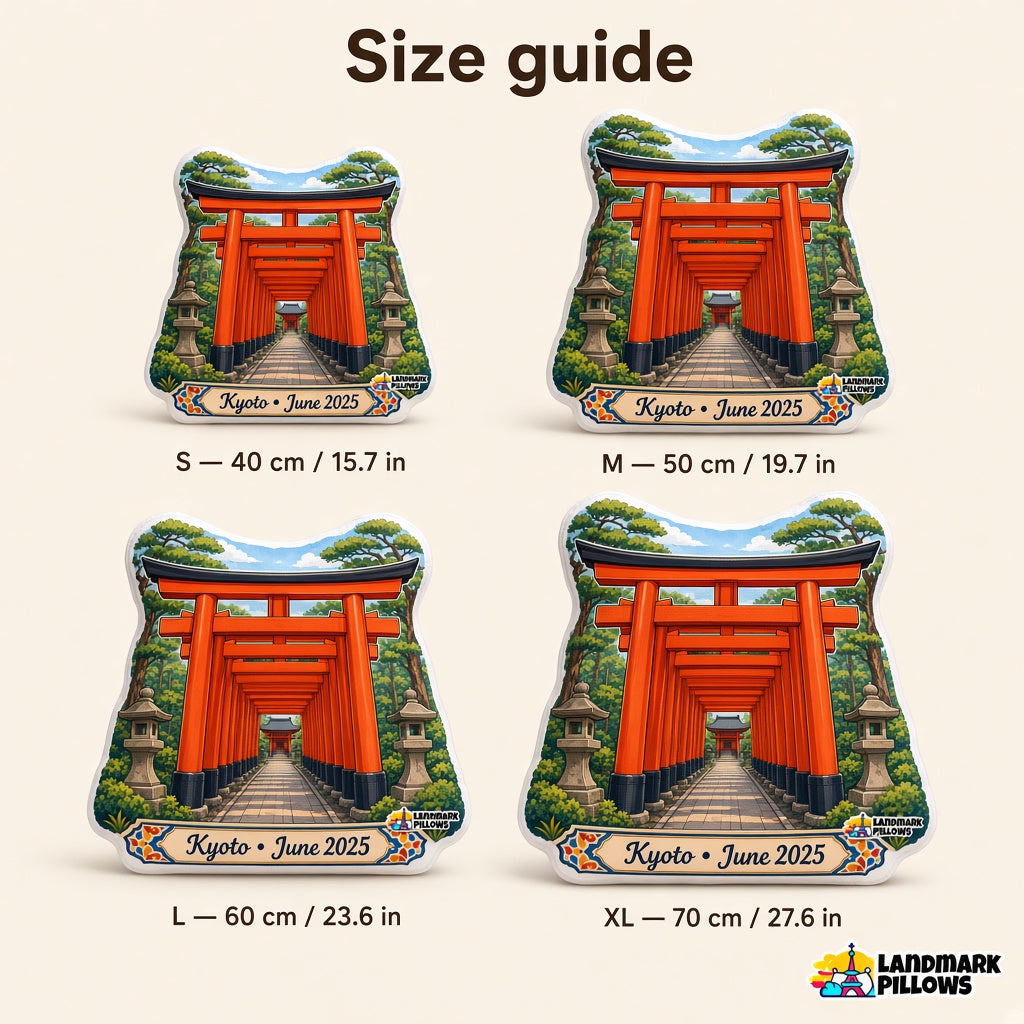 Fushimi Inari Pillow — size guide