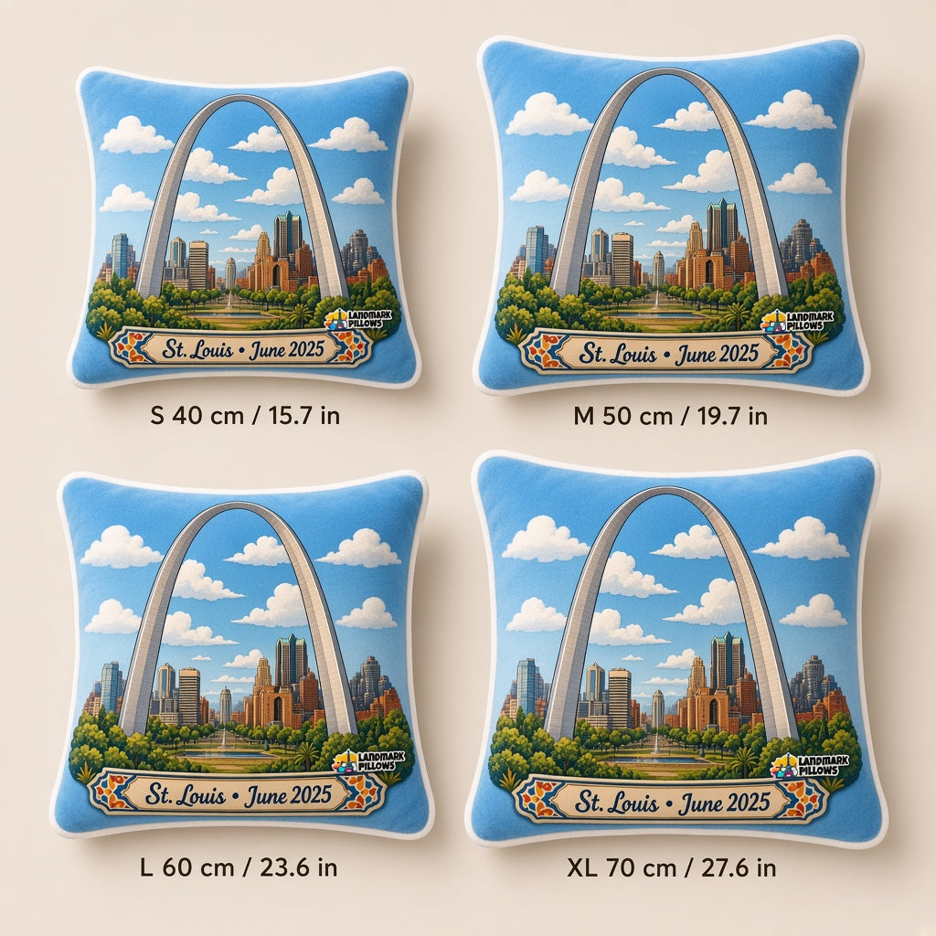 Gateway Arch Pillow — size guide