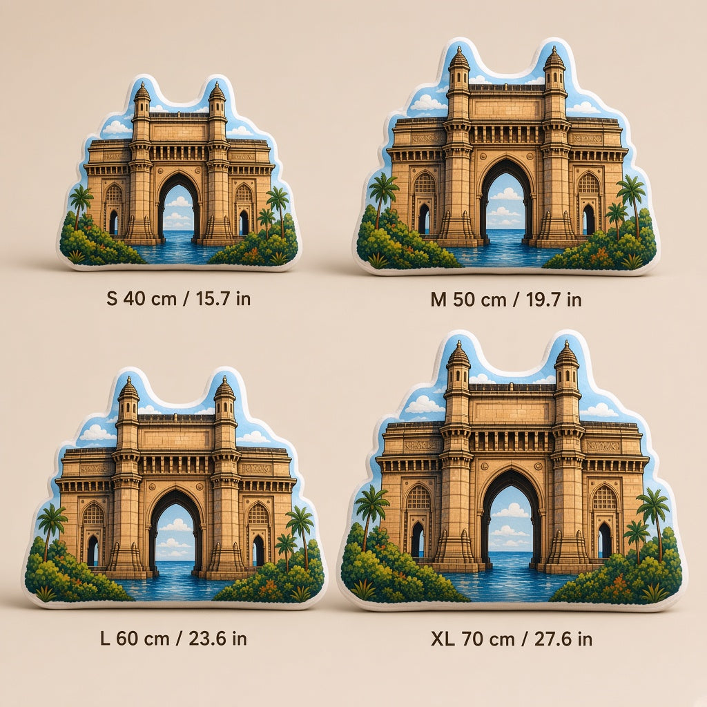 Gateway of India Pillow — size guide