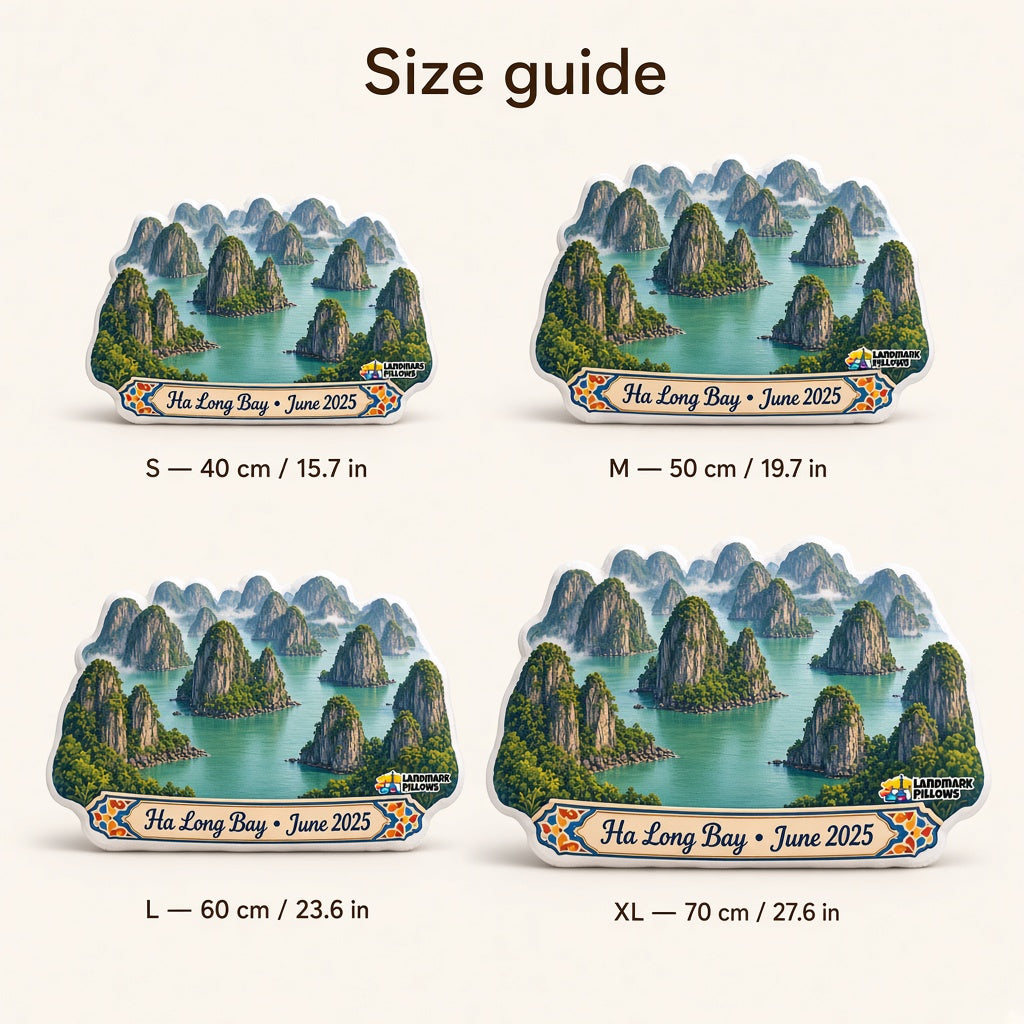 Ha Long Bay Pillow — size guide