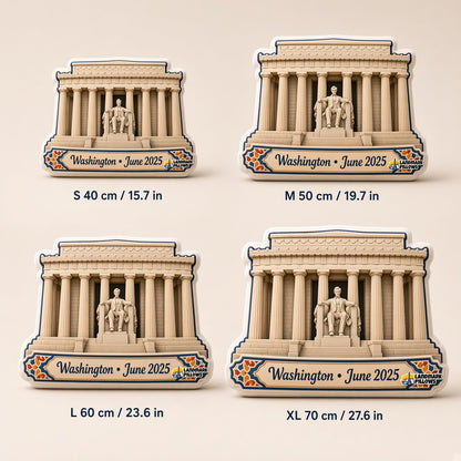 Lincoln Memorial Pillow — size guide