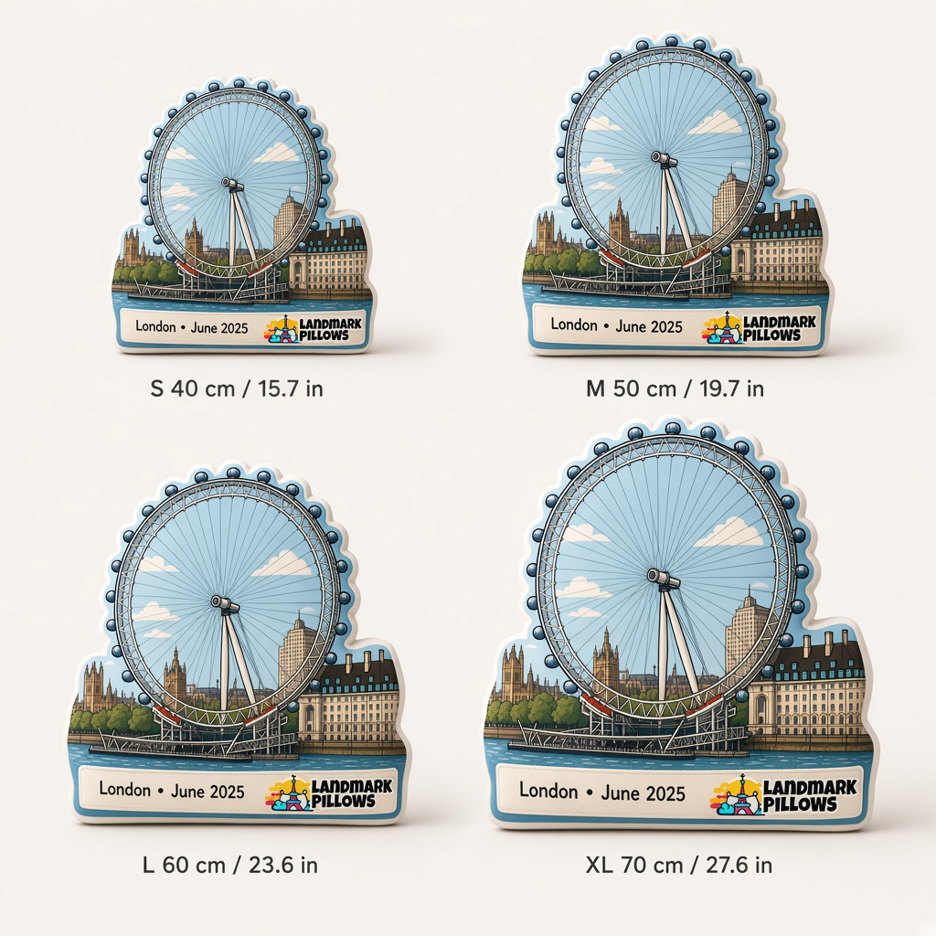 London Eye Pillow size guide