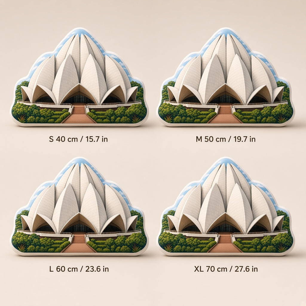 Lotus Temple Pillow — size guide