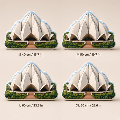 Lotus Temple Pillow — size guide