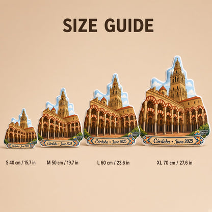 Mezquita-Cathedral of Córdoba Pillow â€” size guide