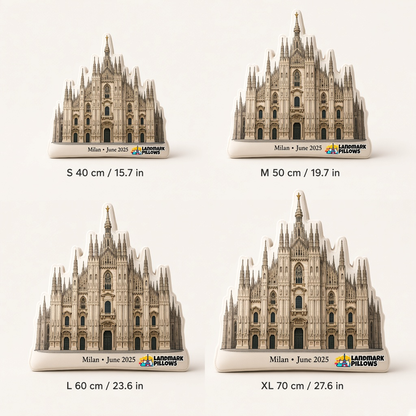 Milan Cathedral Pillow size guide