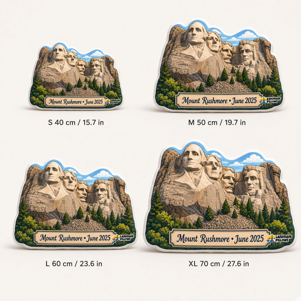 Mount Rushmore Pillow size guide