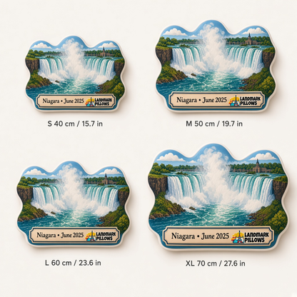 Niagara Falls Pillow size guide