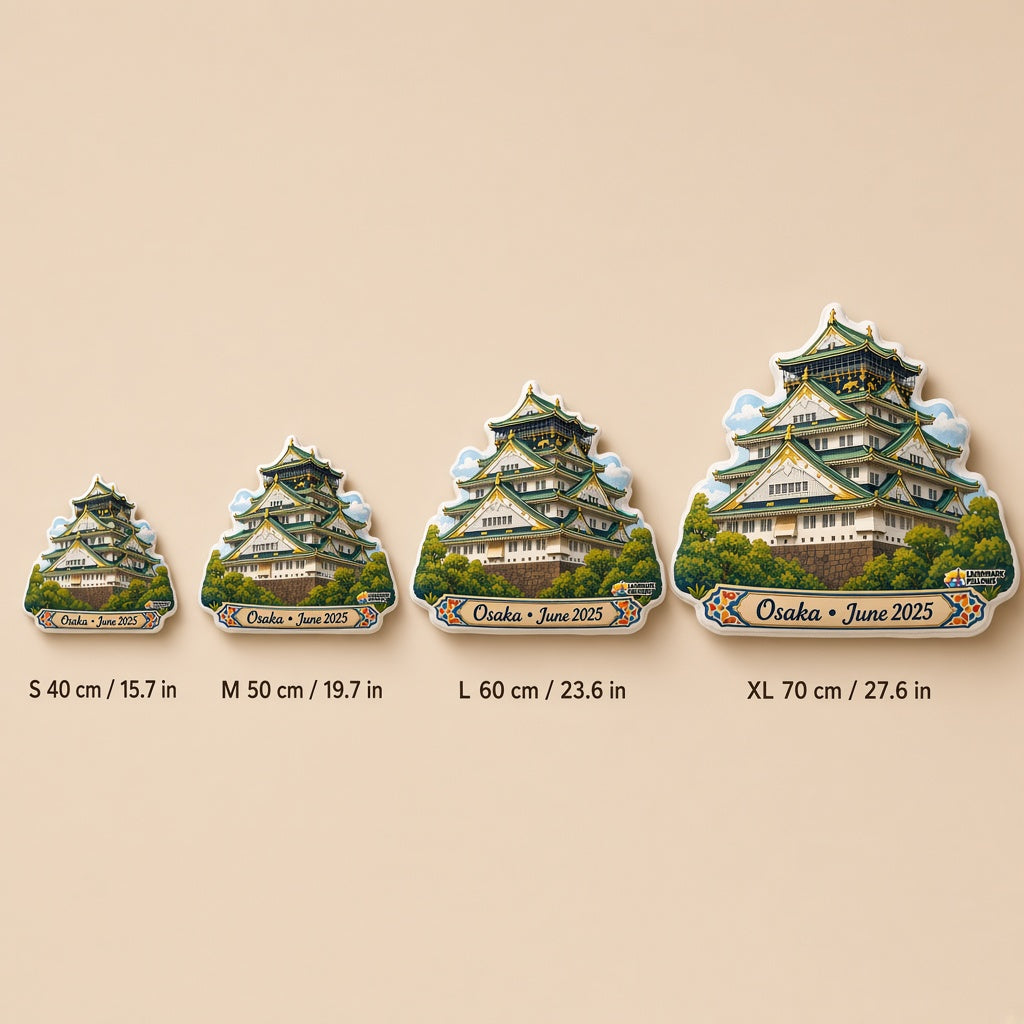 Osaka Castle Pillow â€” size guide