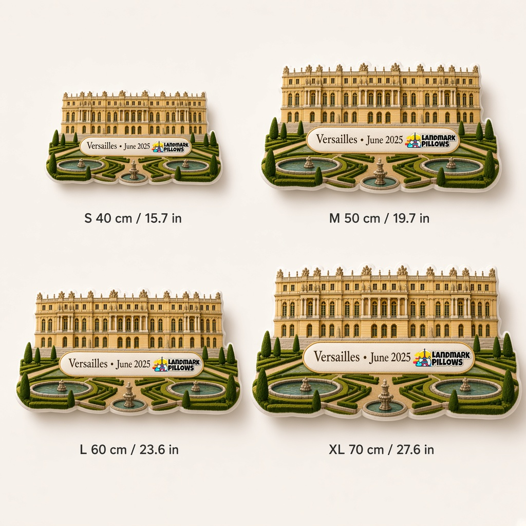 Palace of Versailles Pillow size guide