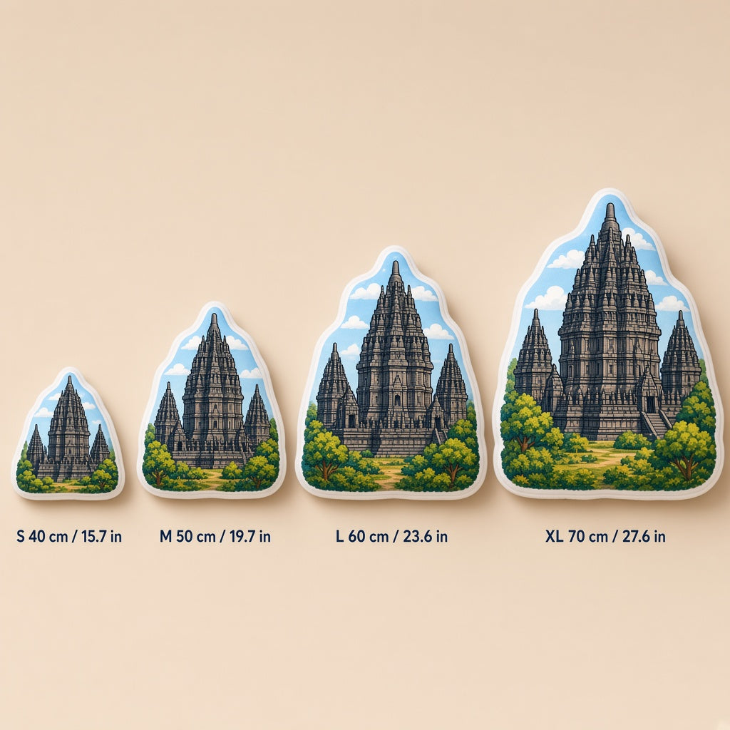 Prambanan Pillow â€” size guide