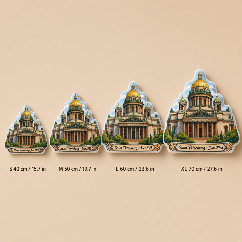 Saint Isaac's Cathedral Pillow â€” size guide