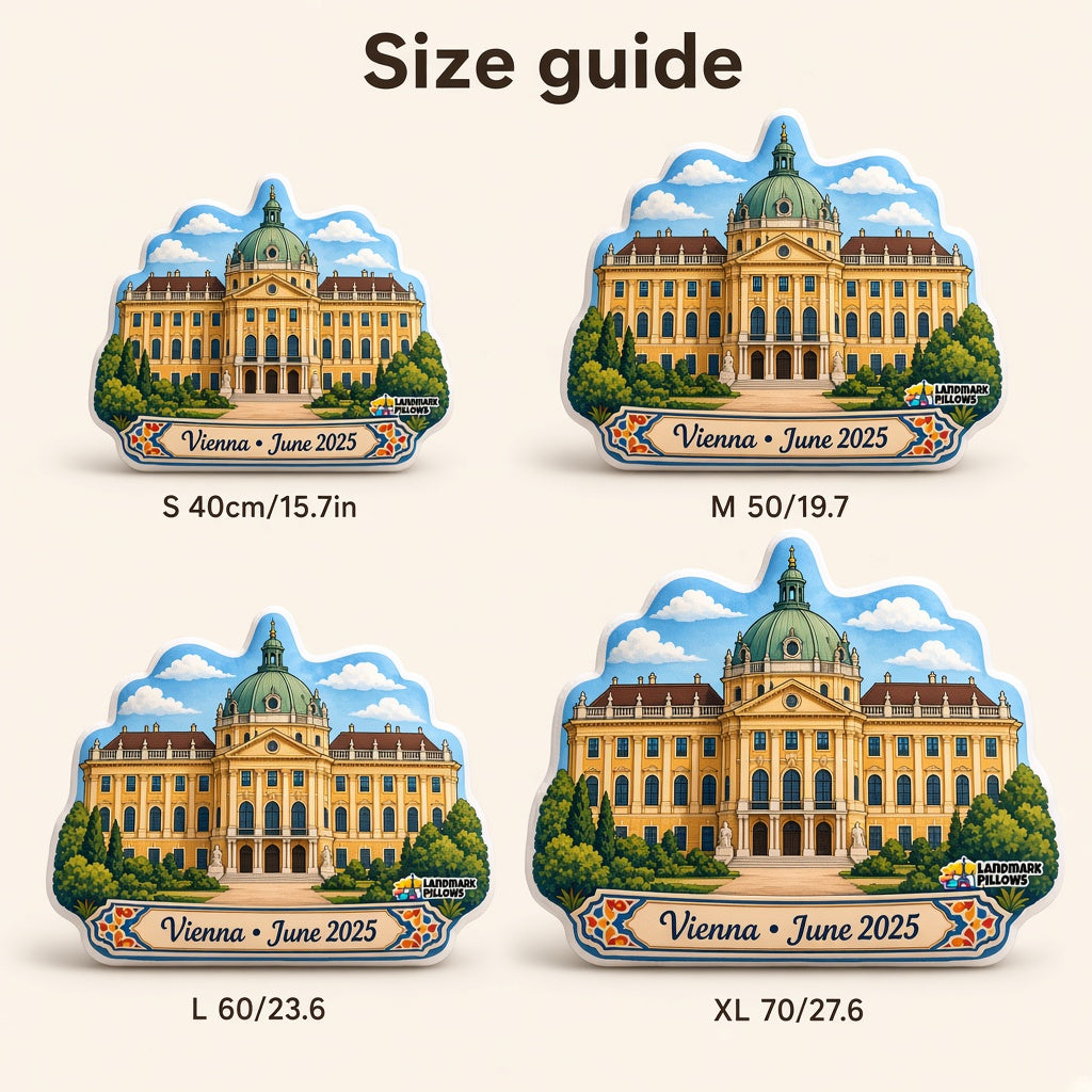 Schönbrunn Palace Pillow — size guide