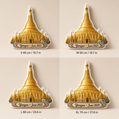 Shwedagon Pagoda Pillow — size guide