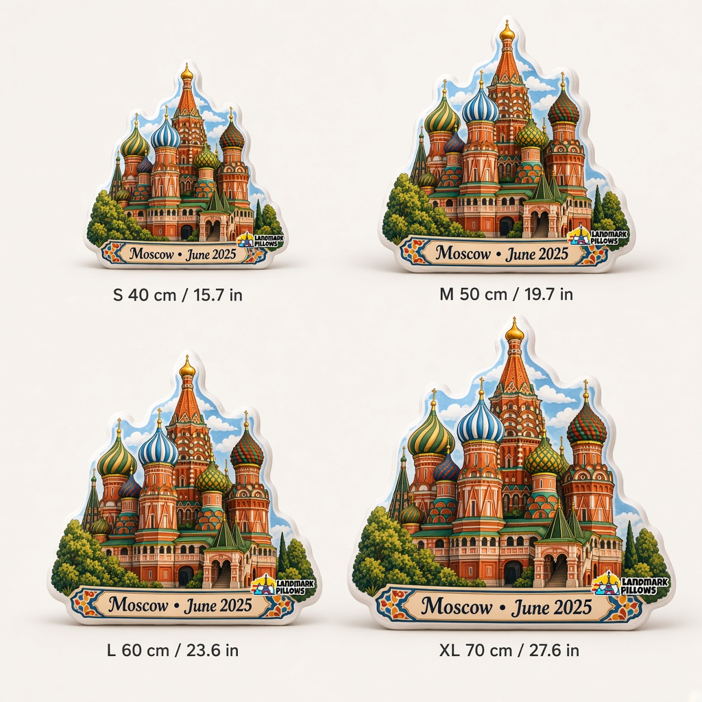 St. Basil's Cathedral Pillow size guide